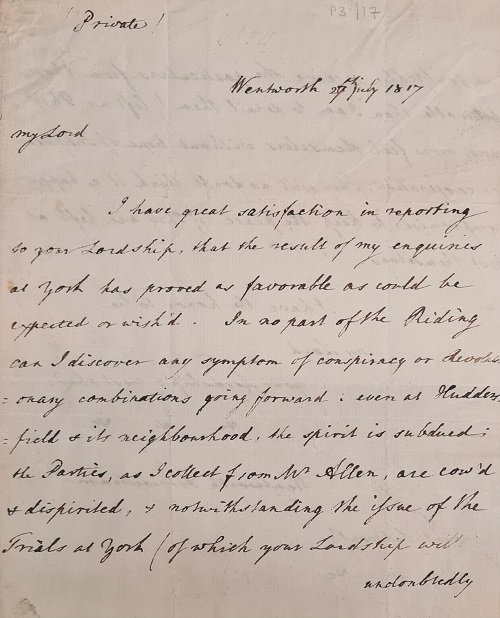 Letter from William Wentworth Fitzwilliam to Henry Addington, page 2