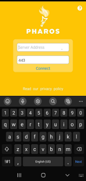 Initial config. screen for the Mobile Print app