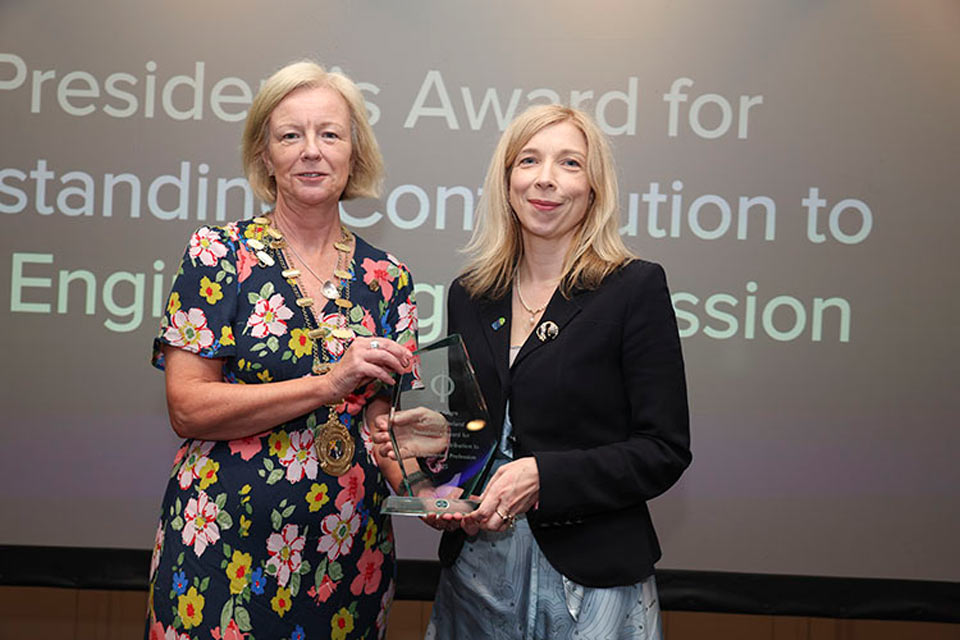 Laura Burke, President of Engineers Ireland, and Professor Aoife Ahern