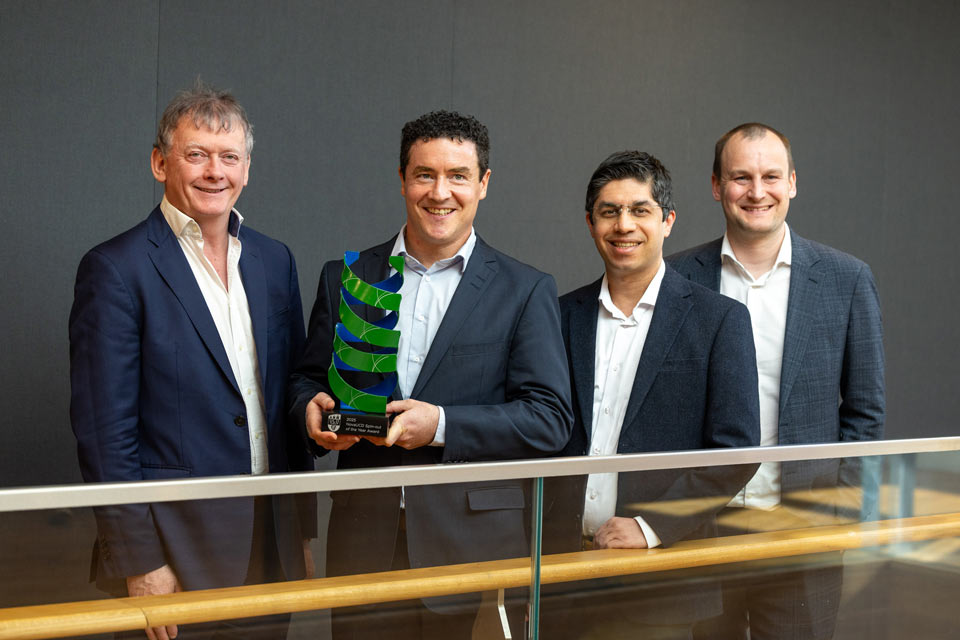Pictured are LaNua Medical co-founders, Tom Fitzmaurice; Dr Cormac Farrelly, Sajjad Amiri, and Dr Eoin O'Cearbhaill