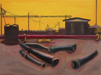 Gold Mine East Rand Gauteng South Africa | Oil on canvas 60 x 80 cm 2024 | Judy Carroll Deeley