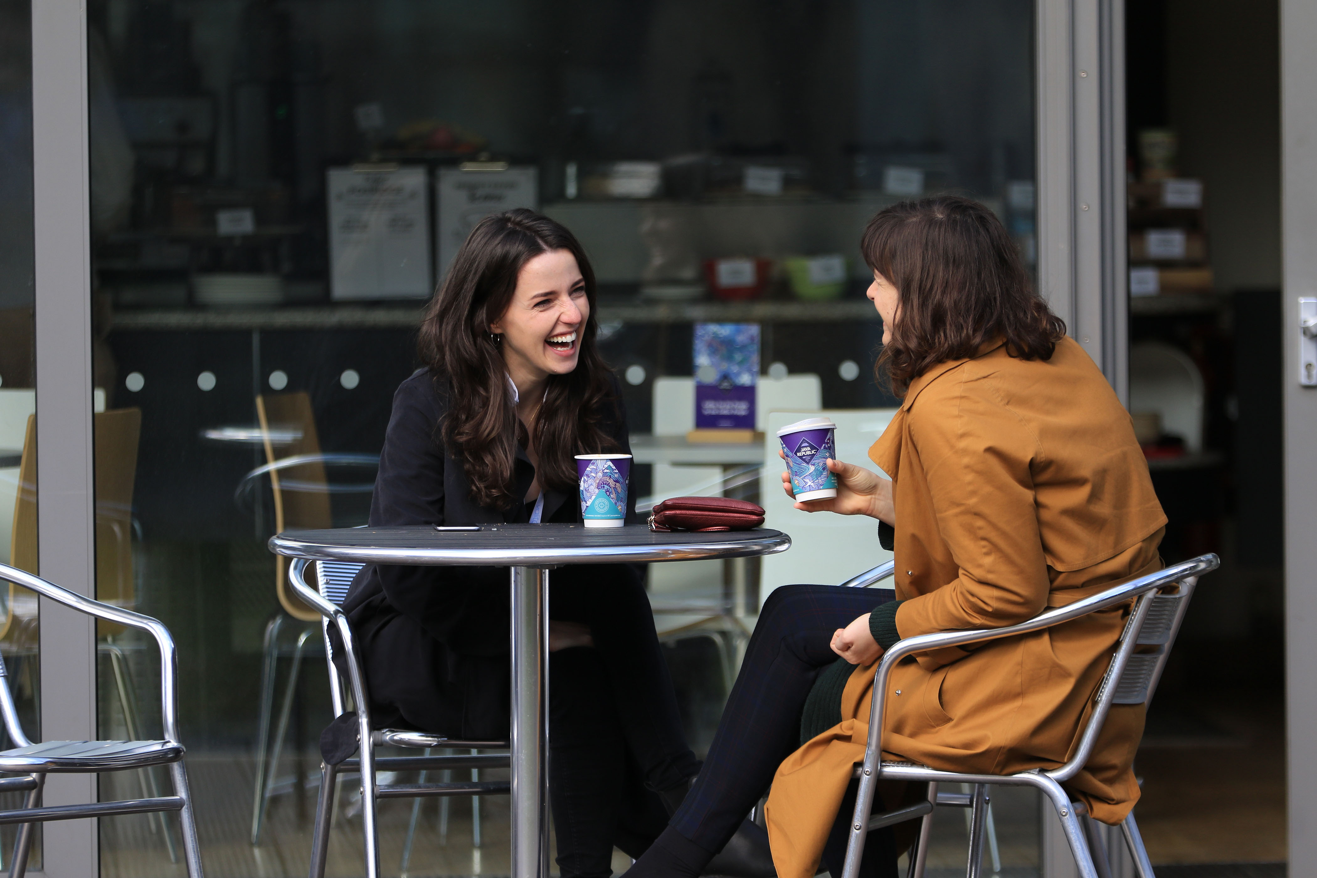 women drinking coffee