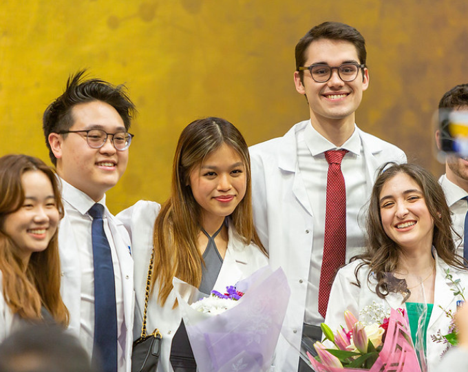 Students at the 2023 White Coat Ceremony