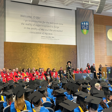 President of UCD speaking at graduation ceremony