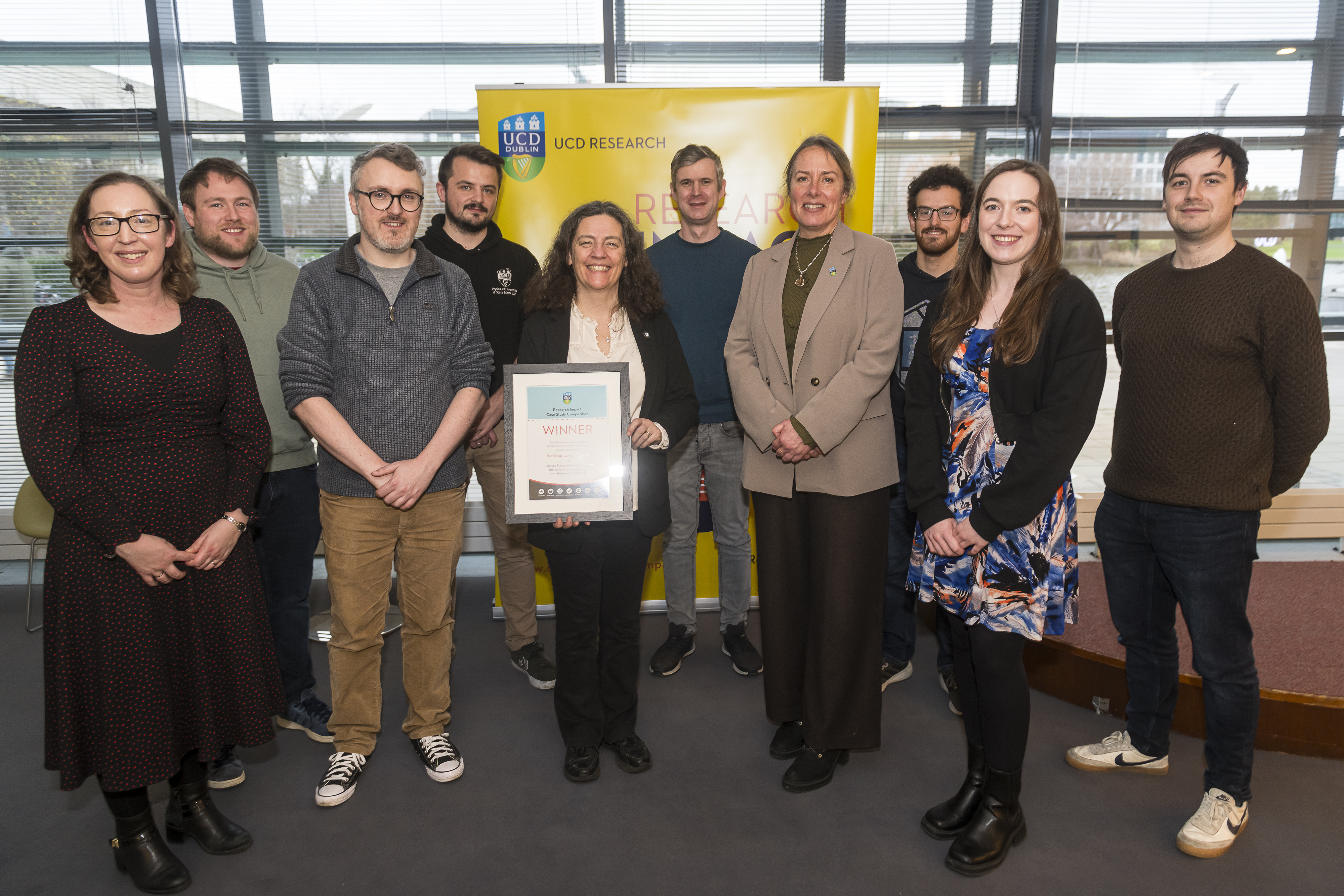 EIRSAT-1 wins UCD Research Impact Competition for transforming national space landscape