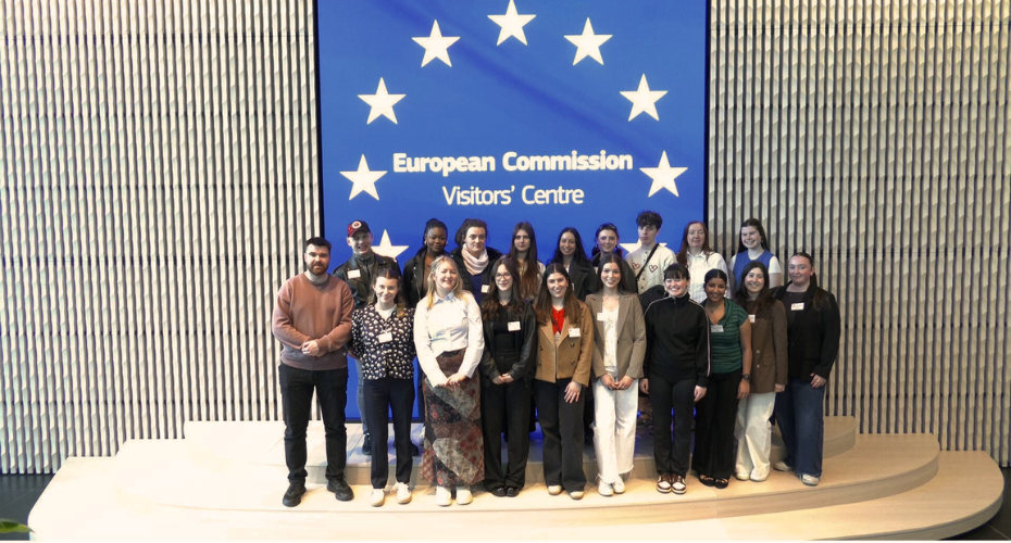A group of student at the European Commission