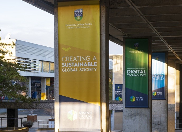 Pillars on main UCD pathway