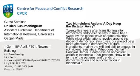 image for 'CPCR hosts:  Two Nonviolent Actions A Day Keep the Dictator Away?' webinar