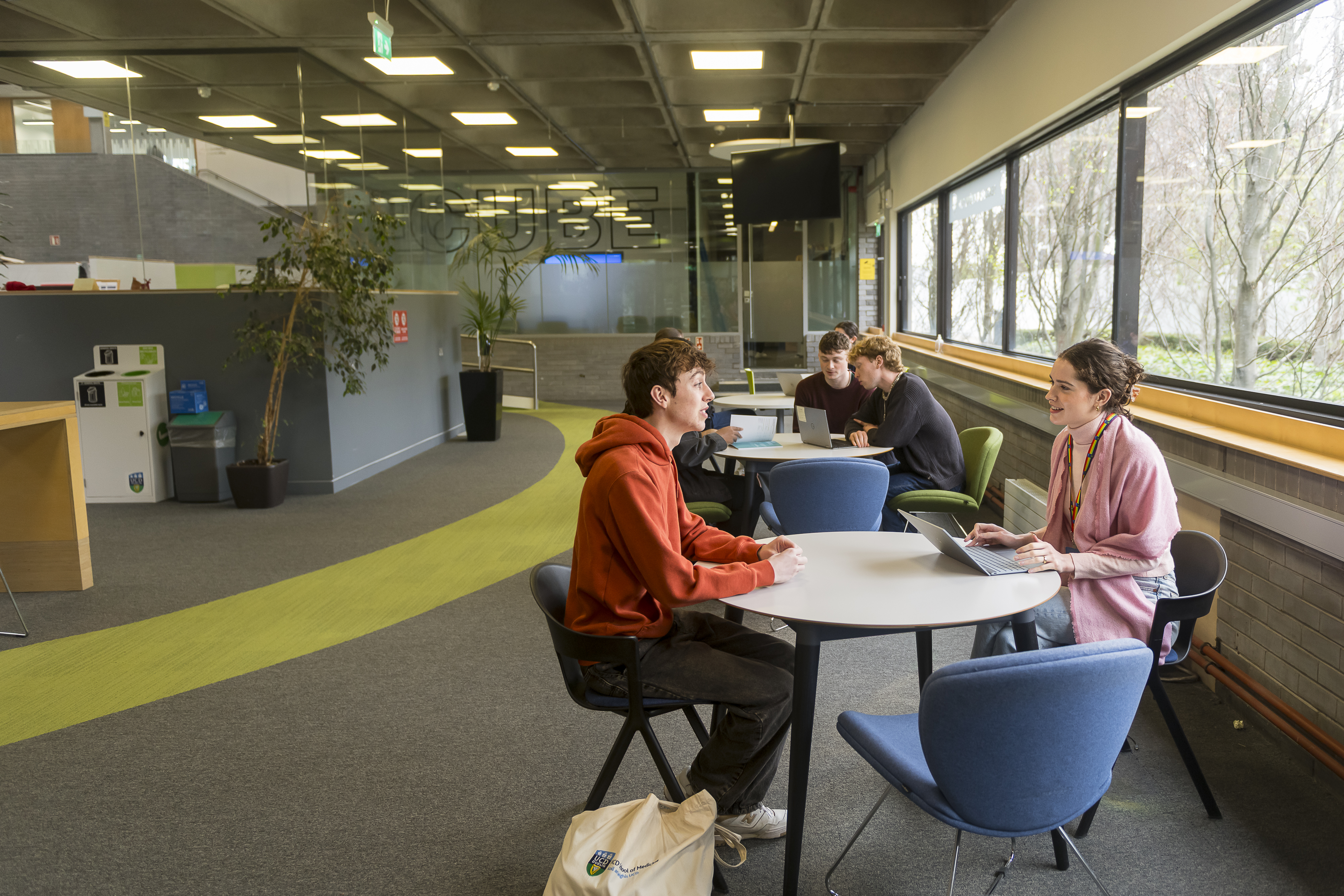 students sitting at the student desk