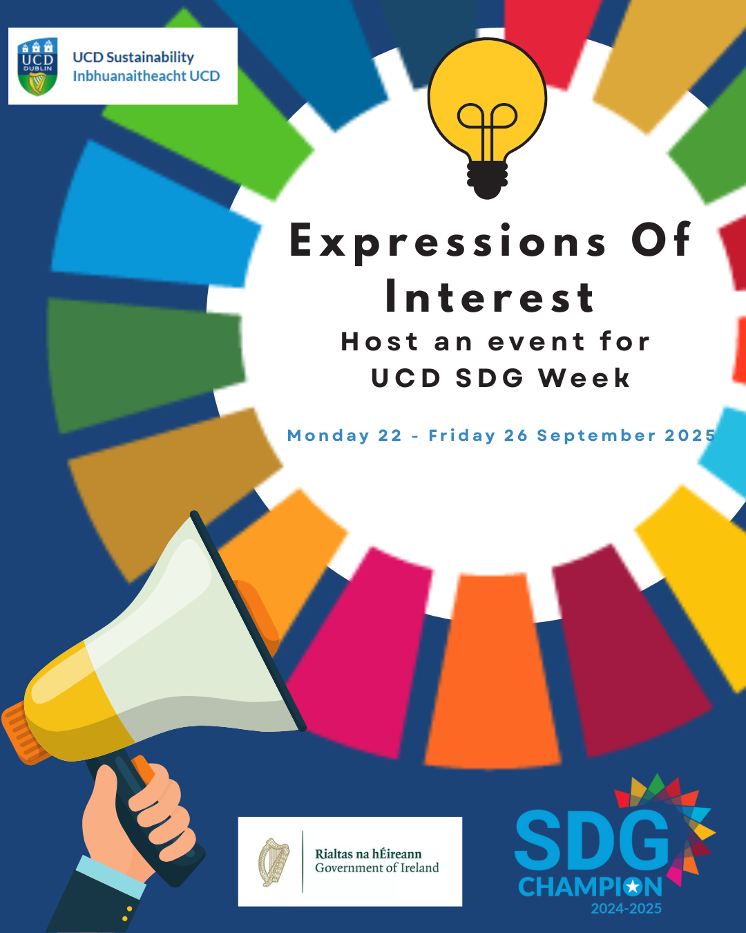 Can you host a UCD event for SDG Week in September?
