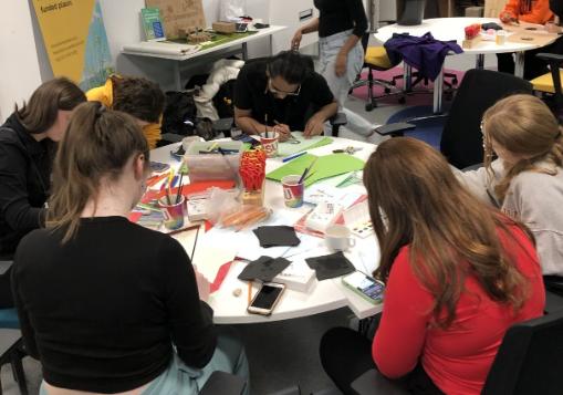 Group of students working